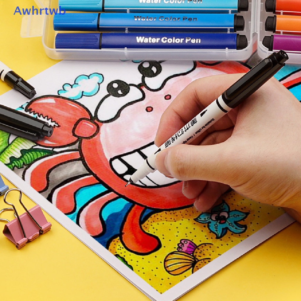 Set 10 Bút Lông Hai Đầu Chống Thấm Nước Và Dầu Mới