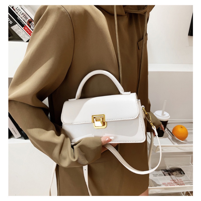Túi Đeo Chéo Hình Vuông Nhỏ Màu Trơn Đơn Giản Thời Trang Cho Nữ