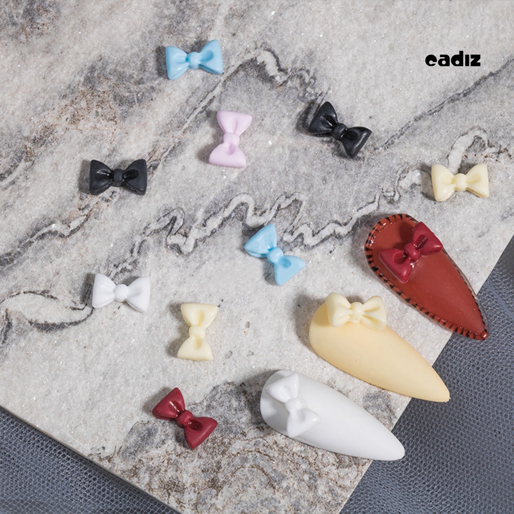 1 Hộp Nhãn Dán Hình Nơ Đính Ngọc Trai Giả Bằng Nhựa Resin Dễ Thương Dùng Trang Trí Móng Tay Nghệ Thuật DIY