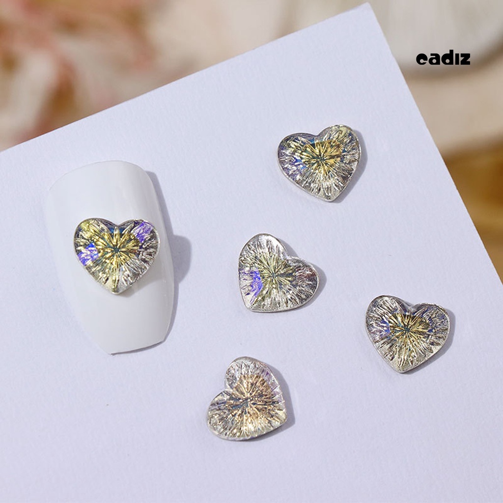 Set 5 Hộp Phụ Kiện Trang Trí Móng Tay Lấp Lánh Xinh Xắn