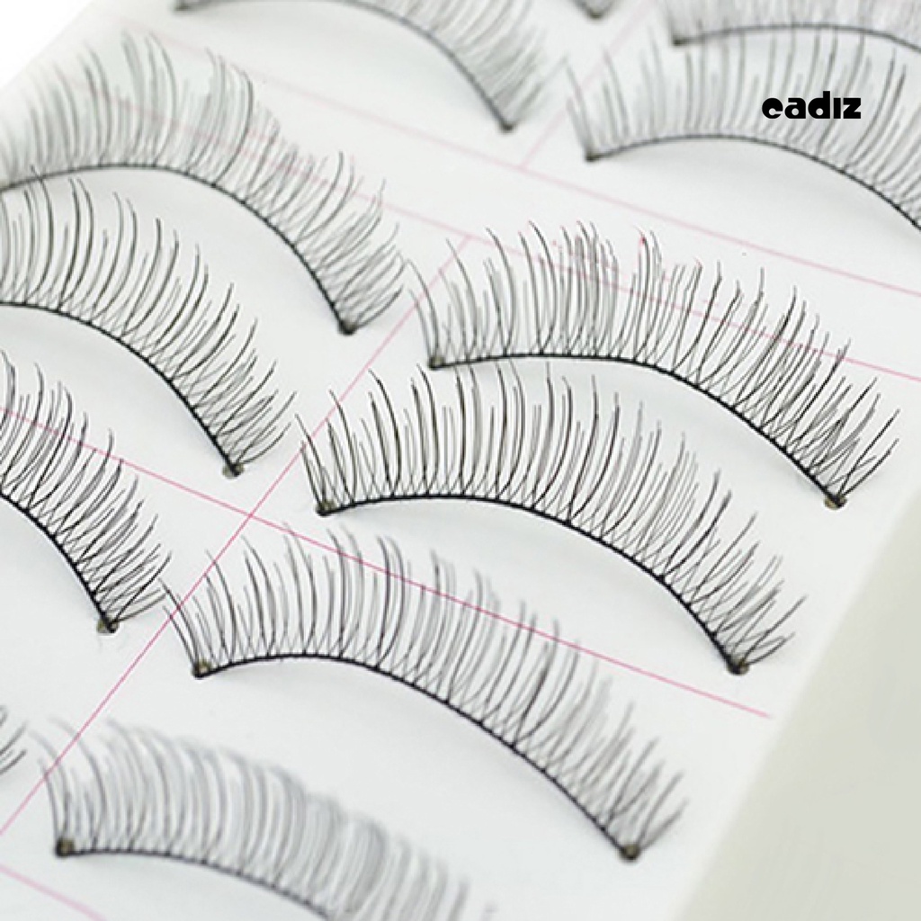 Set 10 Cặp Lông Mi Giả Mỏng Kiểu Dáng Đơn Giản Cho Văn Phòng