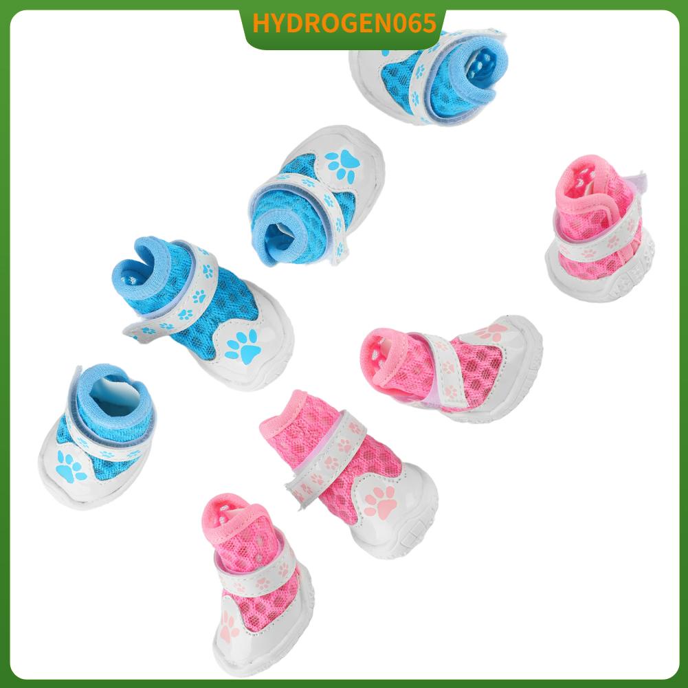 Hydrogen065 4 Boot Cho Chó Mùa Hè Thời Trang Lưới Thoáng Khí Nhẹ Chống Trơn Trượt Chân Bảo Vệ Ngoài Trời Đi Bộ