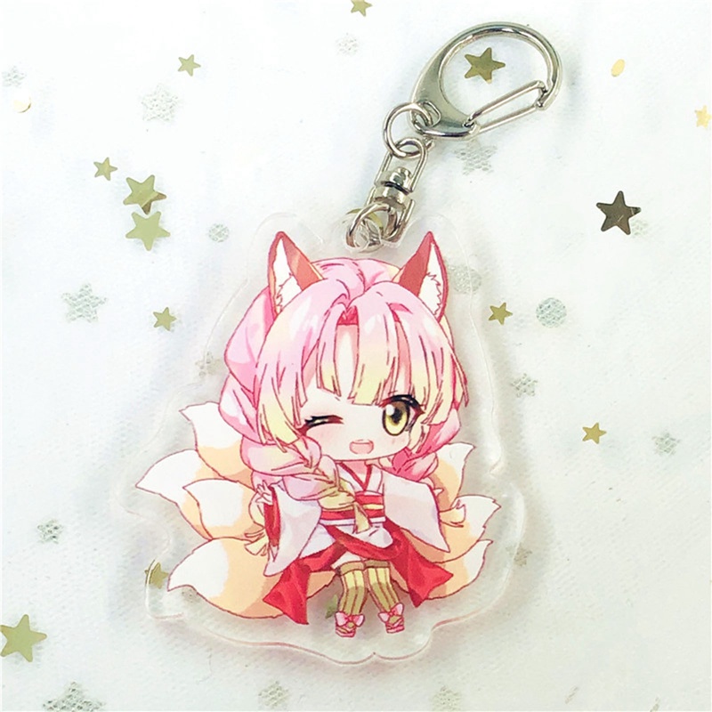 Móc Chìa Khóa Bằng Acrylic Hình Hoạt Hình Demon Slayer Độc Đáo