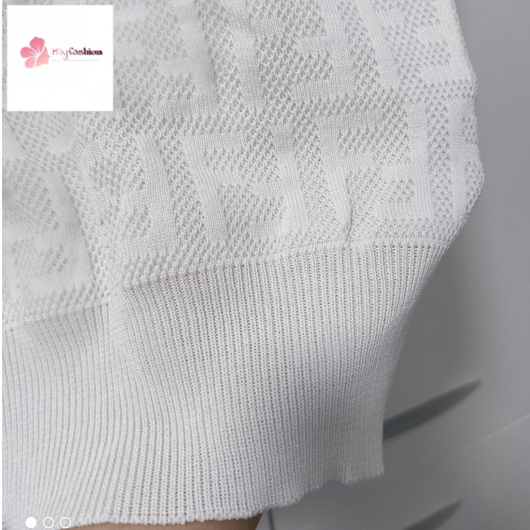 Áo dệt kim tay ngắn thời trang cho nữ