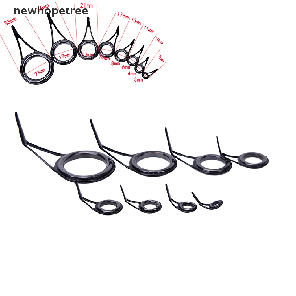 Bộ 8 Vòng Đệm Cần Câu Cá 8 Kích Cỡ Chuyên Dụng