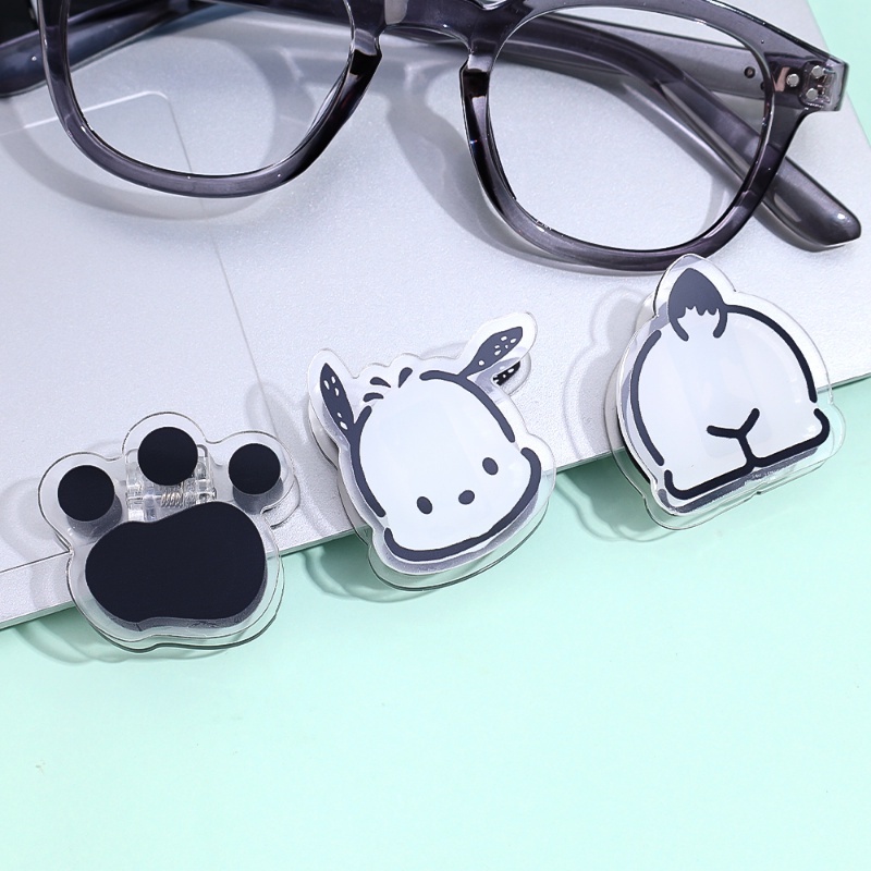 Tập Giấy Note Hai Mặt Bằng Nhựa Dạng Kẹp Hình Dấu Chân Cún Mini Dành Cho Học Sinh / Văn Phòng