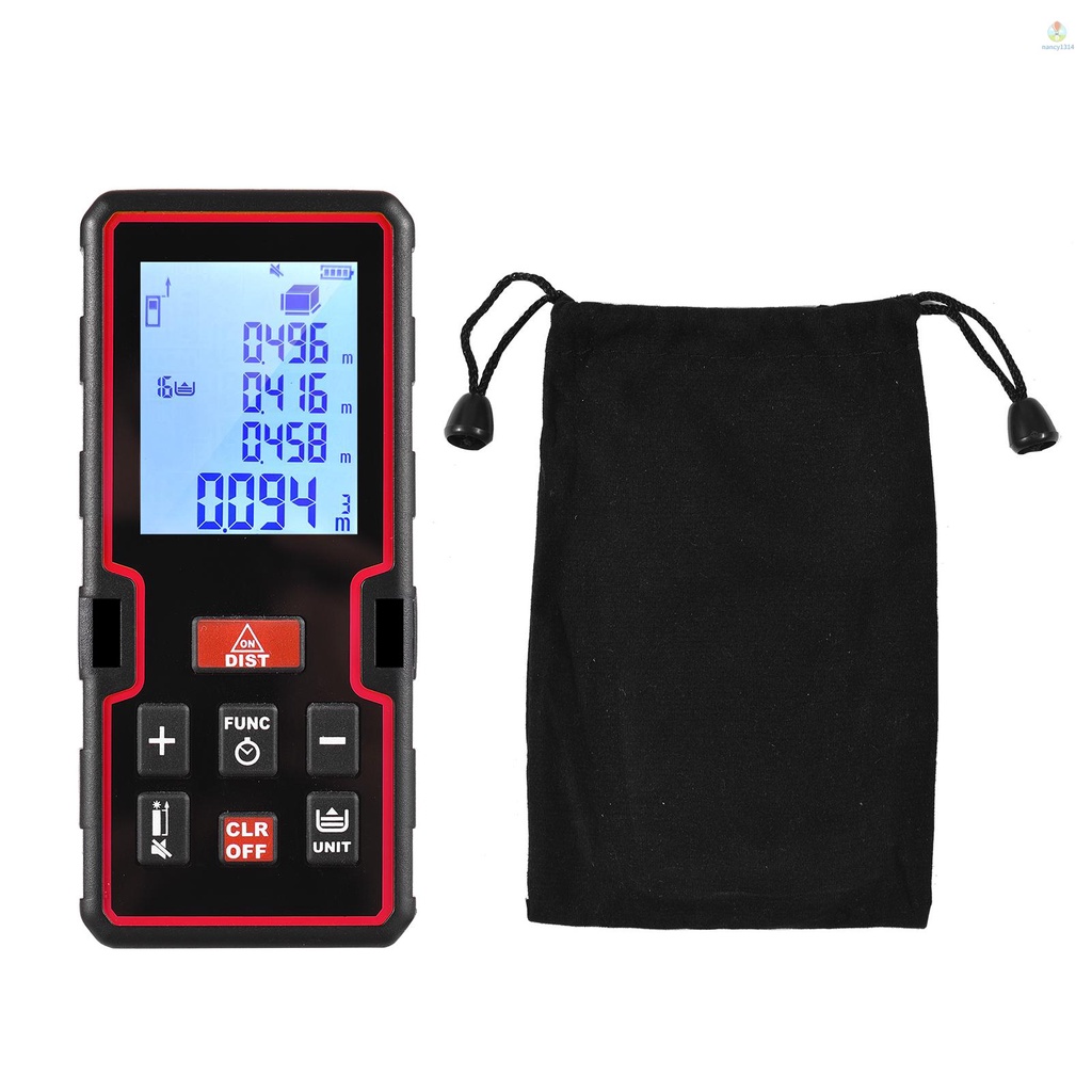 Máy Đo Khoảng Cách Kỹ Thuật Số Bằng Laser Màn Hình LCD 100m