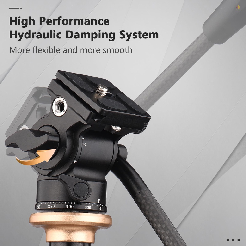 Set 2 Đầu Tròn Góc Quay Video Andoer Bằng Hợp Kim Nhôm Tải Trọng 1 / 4 Inch Ốc Vít 10kg / 22lbs