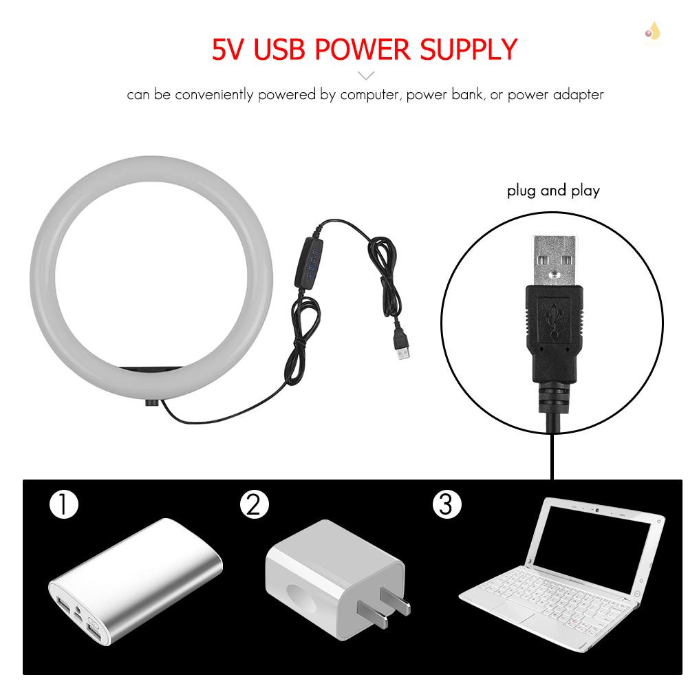 Vòng Đèn LED 10 Inch 3 Chế Độ Điều Chỉnh Được Kèm Giá Đỡ Điện Thoại Dùng Quay Video YouTube / Quay Video