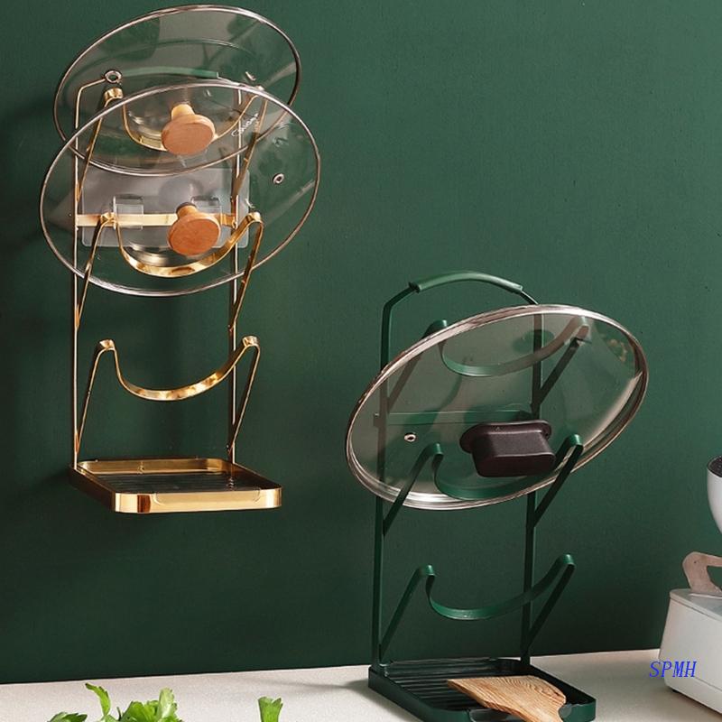 Giá Đỡ Nắp Nồi / Muỗng Bằng Kim Loại Tiện Dụng Cho Nhà Bếp