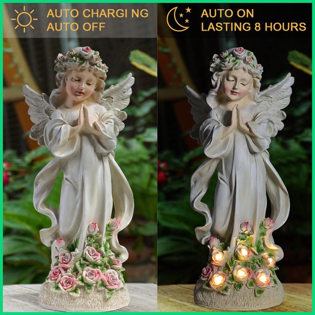 Tượng Thiên Thần Sử Dụng Năng Lượng Mặt Trời Trang Trí Sân Vườn