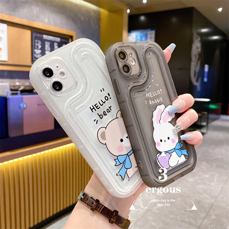 Ốp Điện Thoại Họa Tiết Gấu Hoạt Hình Cho iPhone 14 13 12 11 Pro Max 7 8 Plus SE2020 X XR Xs Max