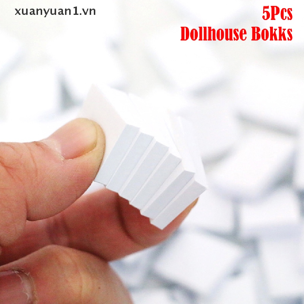 Set 5 Cuốn Sách Mini Trang Trí Nhà Búp Bê 1: 12