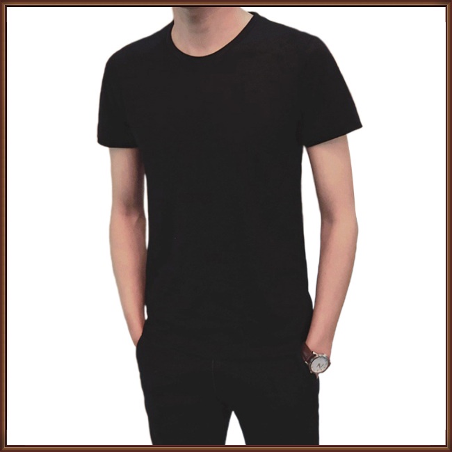 Áo Thun Tay Ngắn Cổ Tròn Màu Sắc Nhuộm Phong Cách Hàn Quốc Cho Nam Giới