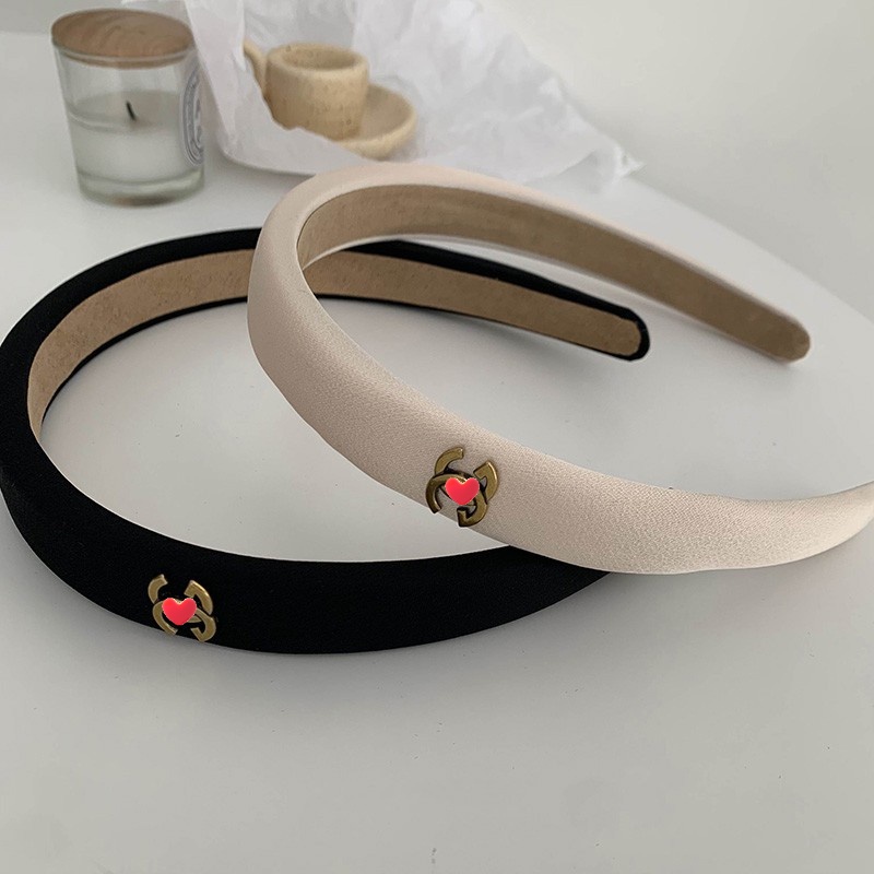 Băng Đô Cài Tóc Màu Trắng Đen Phong Cách Hàn Quốc Đơn Giản Thời Trang Xuân Hè