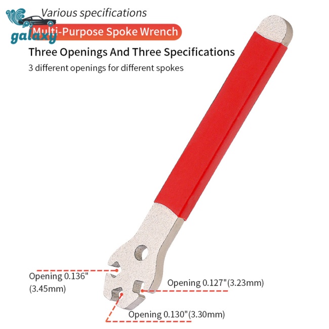 Galaxy Cờ Lê Mở Rộng Sửa Chữa Vành Bánh Xe Đạp Leo Núi 3.23 / 3.3 / 3.45mm