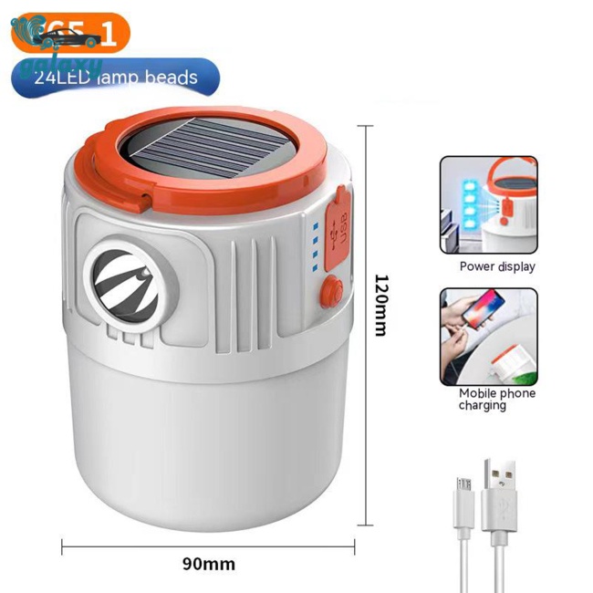 Galaxy Đèn Led Năng Lượng Mặt Trời Kèm Sạc Usb Tiện Dụng Mang Theo Du Lịch Cắm Trại