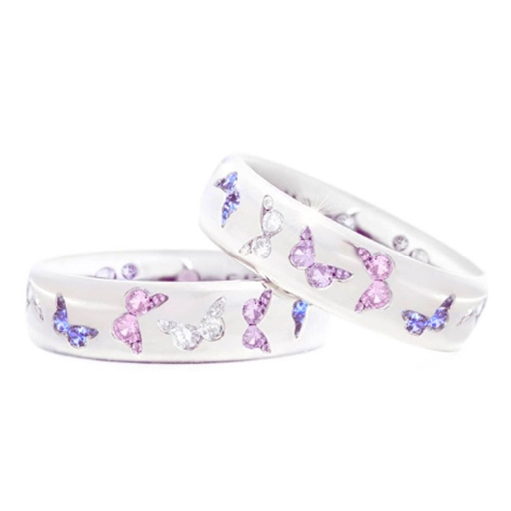 Nhẫn Cưới Đính Đá Zircon Thời Trang Sang Trọng Cho Nữ