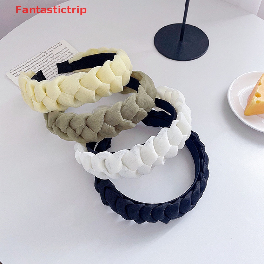 Băng Đô Bện Sợi Rộng Thời Trang Mới