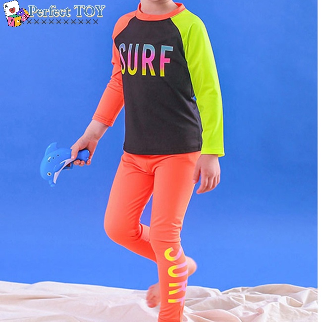 Bộ Đồ Bơi Dài Tay Chống Nắng Mau Khô Thời Trang Cho Trẻ Em