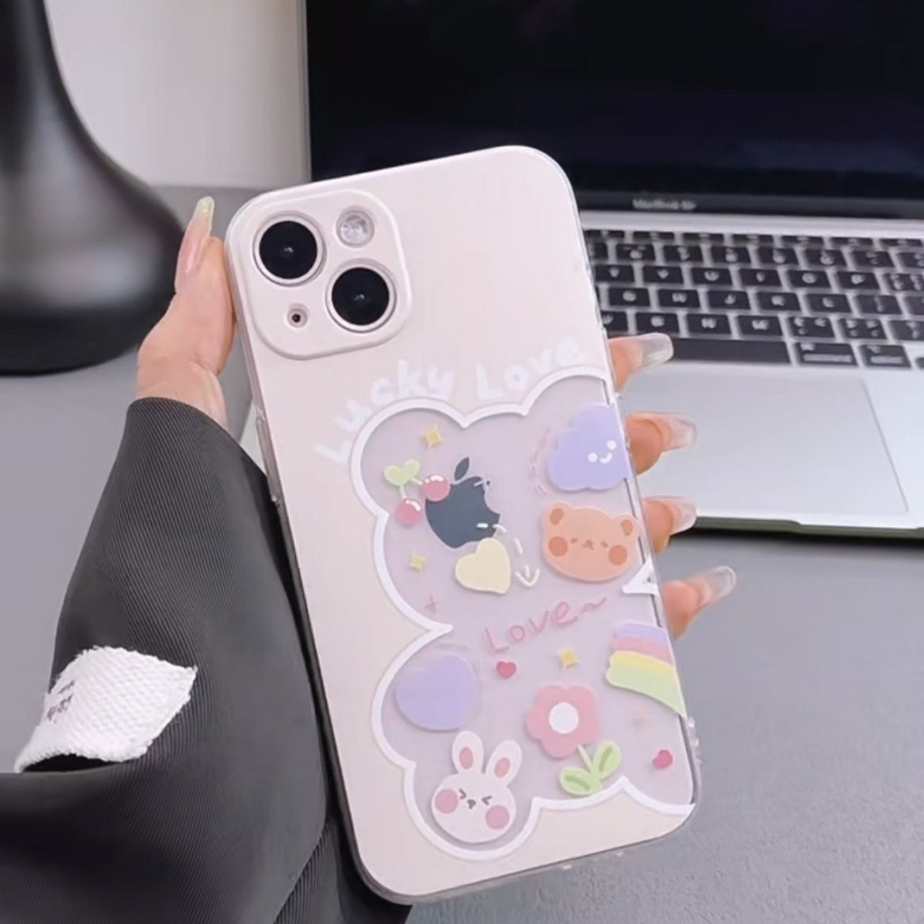 ✅Ốp Điện Thoại Silicone Mềm Trong Suốt Họa Tiết Hoa Phong Cách Hàn Quốc Cho iPhone14promax 11 13 12