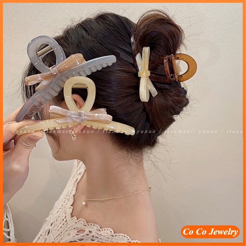 Nơ Cài Tóc Bản Lớn Lãng Mạn Phong Cách Hàn Quốc