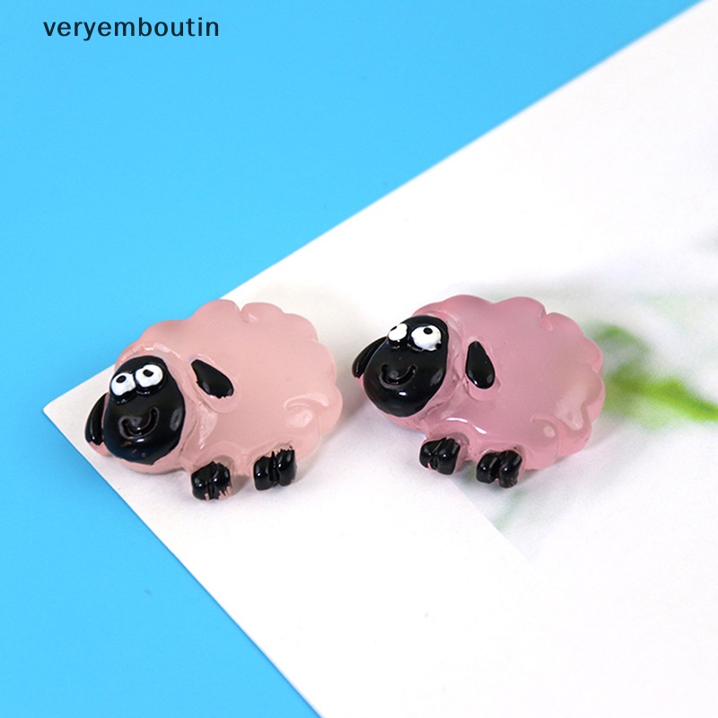 Bộ 5 Tượng Cừu Hoạt Hình Bằng Nhựa Phát Sáng Trang Trí Vườn Cây