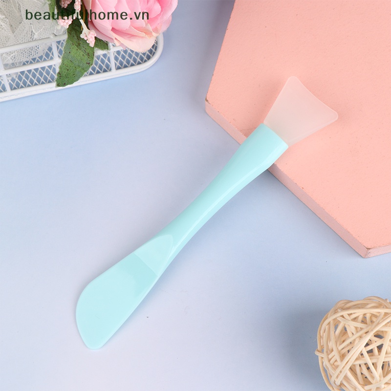 Cọ Đắp Mặt Nạ Đầu Silicon Mềm Tích Hợp Màng Bùn Hai Công Dụng