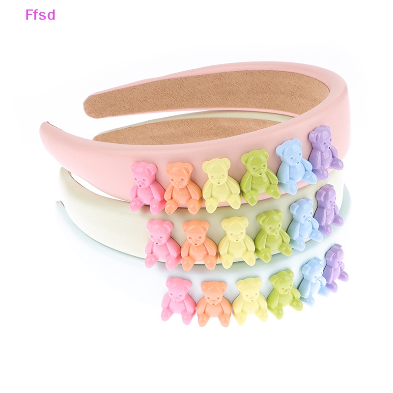 {Ffsd} Băng Đô Cài Tóc Có Đệm Xốp Hình Gấu Màu Kẹo Ngọt Dành Cho Bạn Gái * Bán Chạy