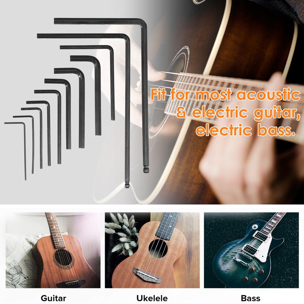 Set 11 Cờ Lê Đầu Lục Giác 4 &amp; 5mm Chuyên Dụng Sửa Chữa Đàn Guitar