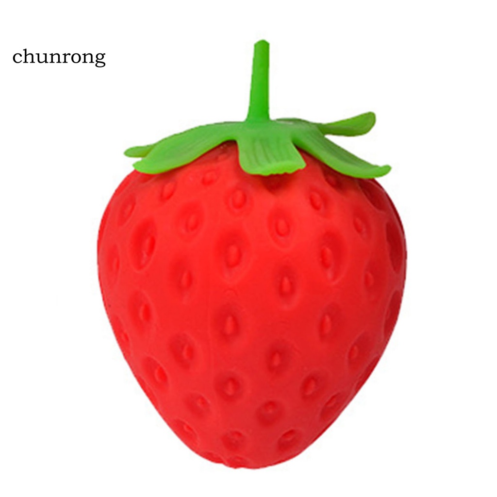 Đồ Chơi Bóp Hình Trái Dâu Chống Xé Rách Dễ Thương Cho Bé