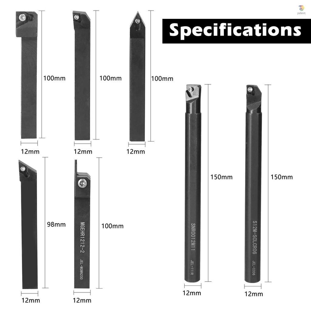 Set 7 Giá Đỡ Dụng Cụ Bằng Thép 12mm Chuyên Dụng Cho Máy Tiện