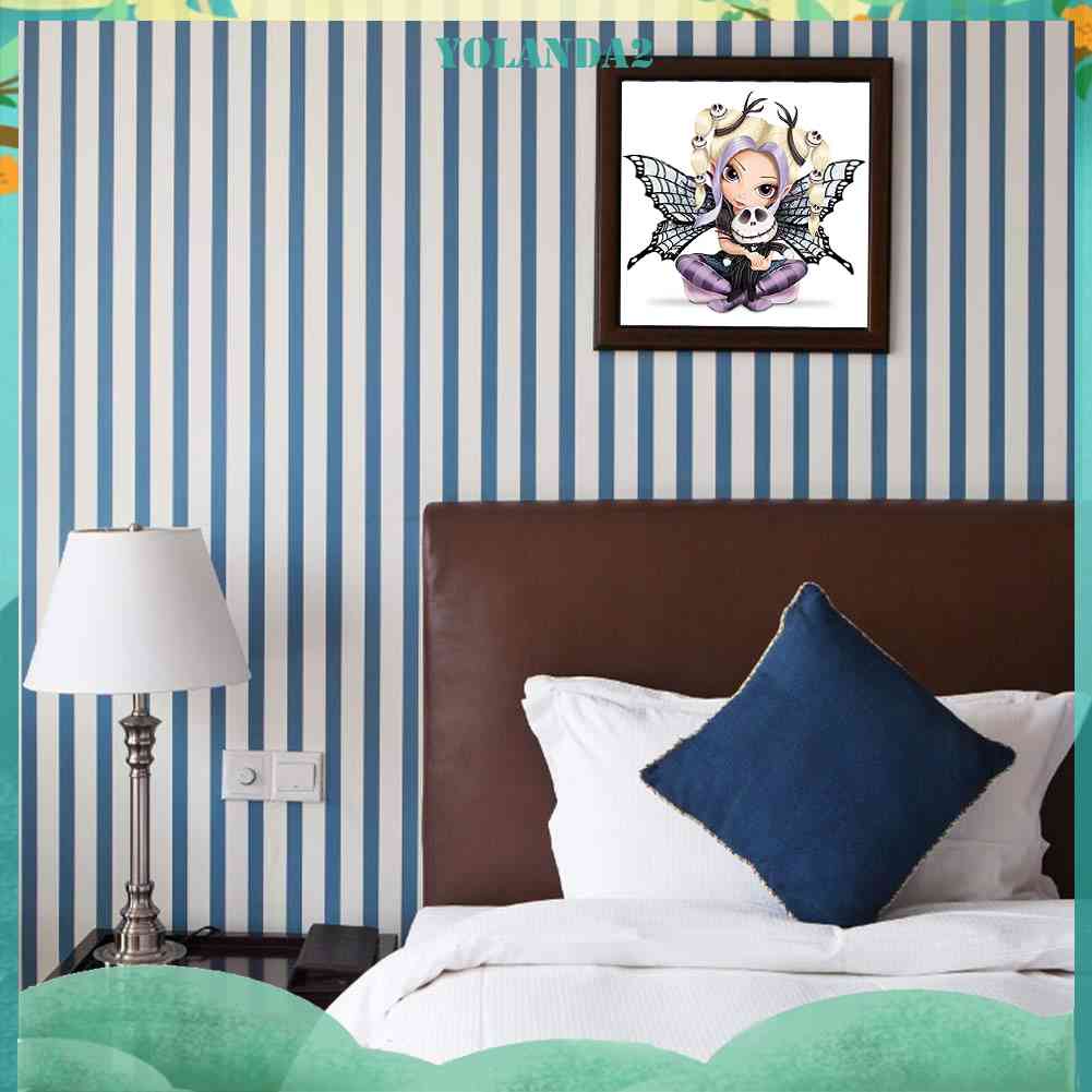 Bộ Tranh Đính Đá 5D Tự Làm Toàn Diện Hình Búp Bê Mắt To Trang Trí Nhà Cửa