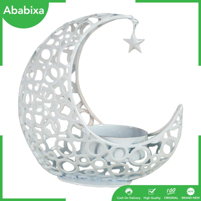 [Ababixa] Giá Đỡ Đèn Cầy Bằng Kim Loại Hình Ngôi Sao Mặt Trăng Eid Mubarak Trang Trí Cho Khách Sạn Ramadan