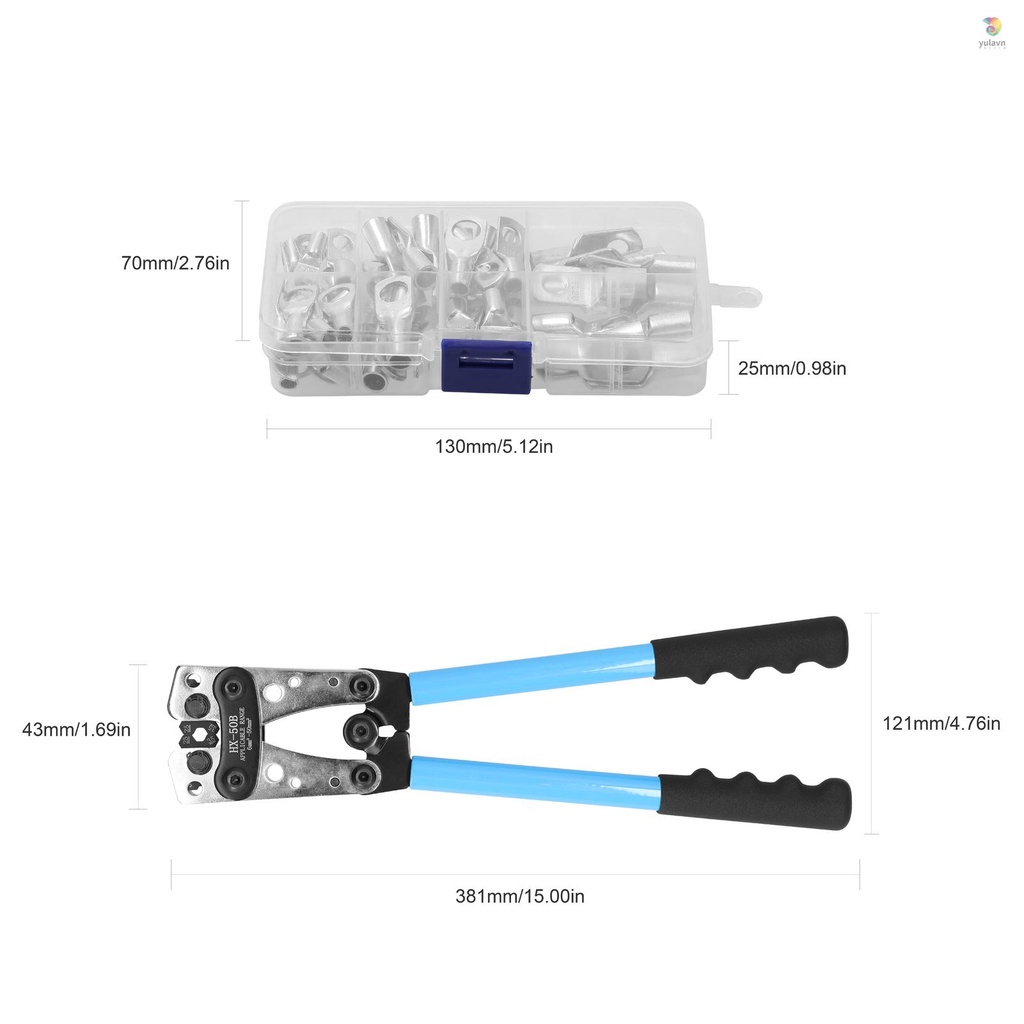 Bộ 60 Vòng Đồng Nối Dây Cáp Co Nhiệt Chuyên Dụng Cho Xe Hơi