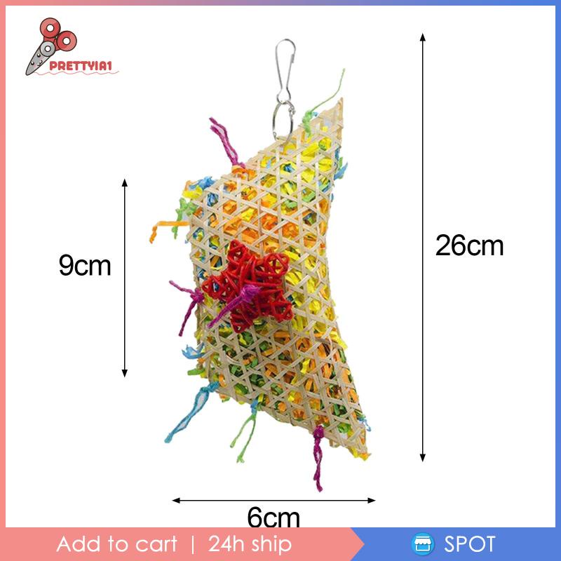 [Prettyia1] Đồ Chơi Gặm Nhiều Màu Sắc Dành Cho Chim Vẹt