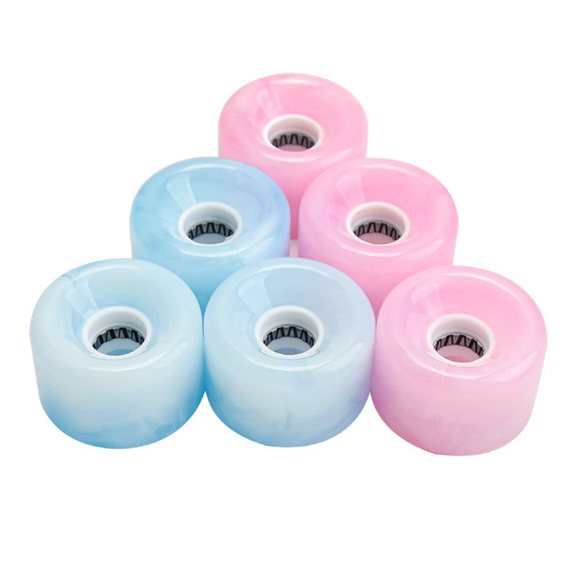 Set 4 Bánh Xe PU Lấp Lánh Dạ Quang Dành Cho Ván Trượt