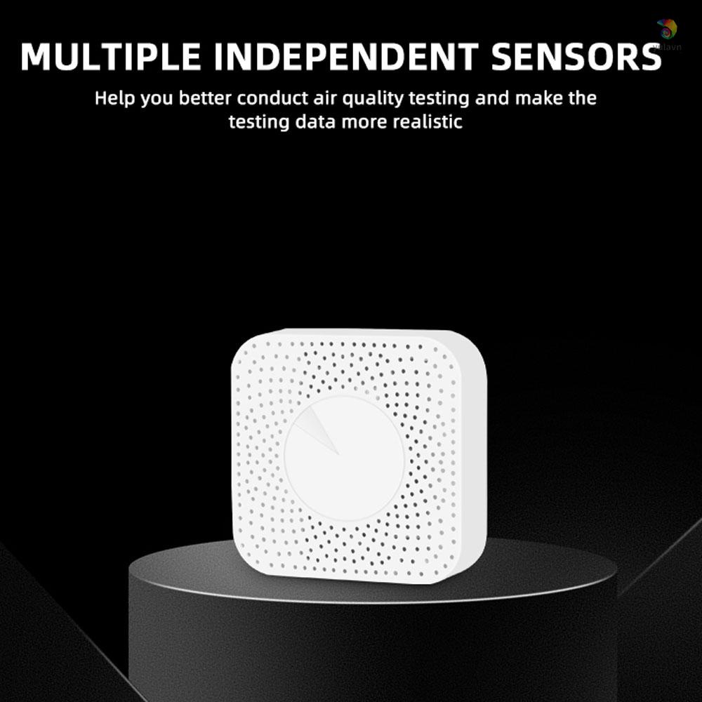 Thiết Bị Kiểm Tra Chất Lượng Không Khí 6 Trong 1 PM2.5 / Formaldehyde / TVOC / CO2 / Nhiệt Độ / Độ Ẩm Cho Nhà Ở / Văn Phòng
