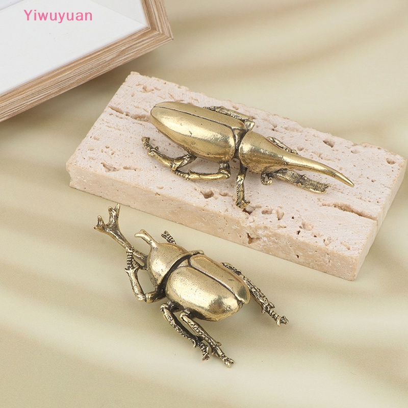 < Yiwuyuan > Đồ trang trí Bọ Cánh Cứng Bằng Đồng Nhỏ Để Bàn Trang Trí Nhà Cửa
