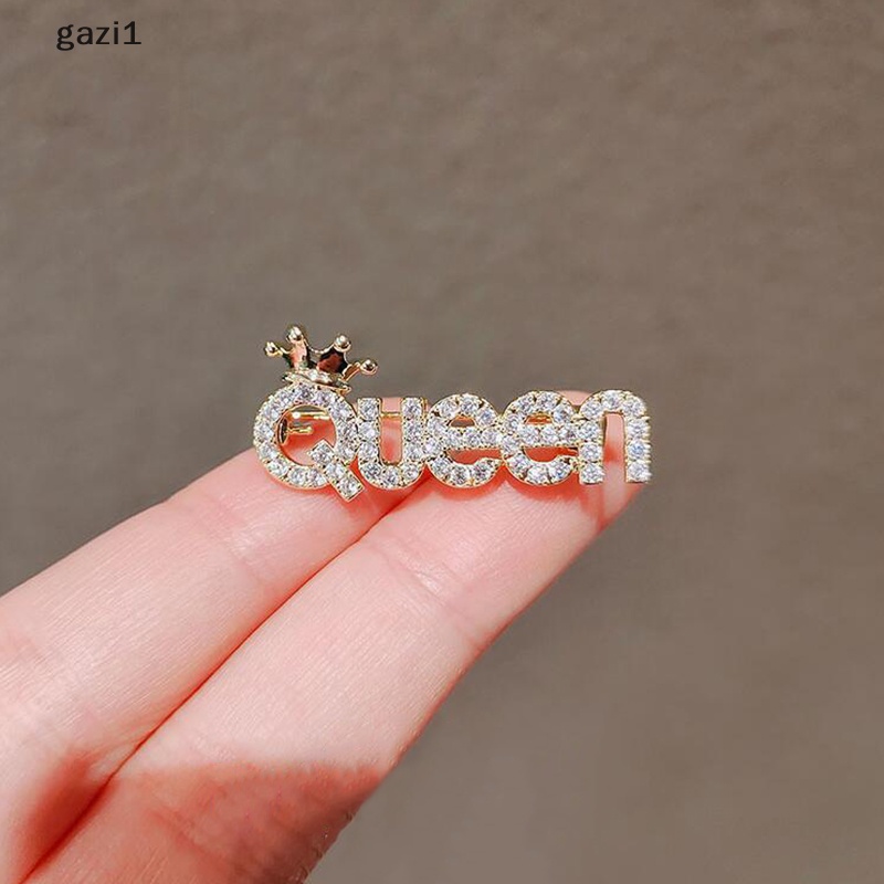 Ghim Cài Áo Hình Chữ Cái Tiếng Anh Đính Đá Thời Trang Cho Nữ Gzi1