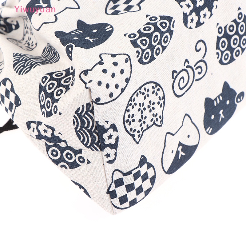 1 Túi Dây Rút Đựng Cơm Trưa Phong Cách Nhật Bản Mới