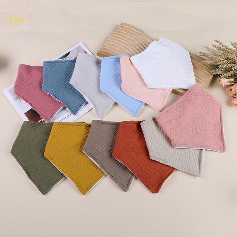 Yếm Ăn Cotton Thấm Hút Tốt Tiện Dụng Cho Bé Sơ Sinh