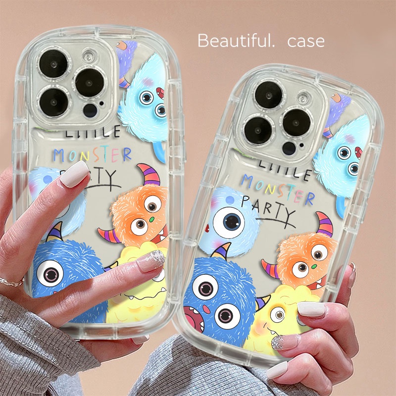 Ốp Điện Thoại Silicon TPU Mềm Trong Suốt Chống Sốc In Hình Mouter Dễ Thương Cho IPhone 11 14 13 12 Pro XS Max X XR 7 + 8 Plus