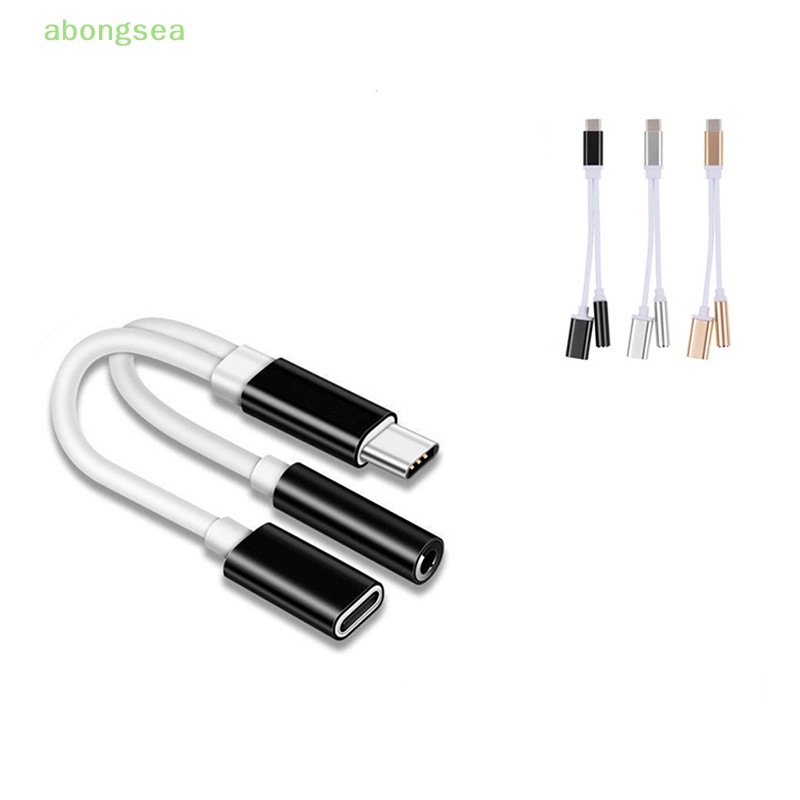 Dây Cáp Âm Thanh Chuyển Đổi 2 Trong 1 USB Type C Sang 3.5mm Cho Xiaomi Huawei Nice