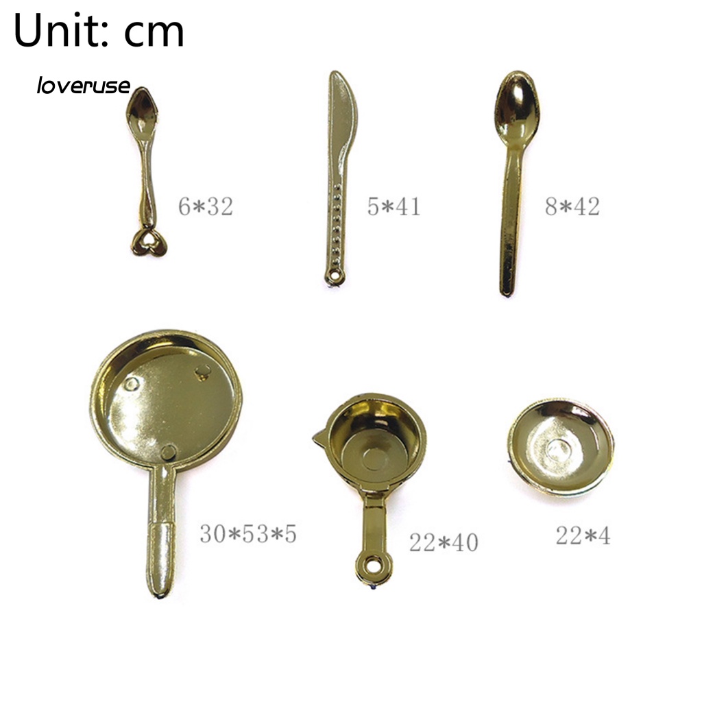 1 Bộ Muỗng Nĩa Mini Bằng Nhựa Tỉ Lệ 1: 12 Độ Bền Cao Trang Trí Nhà Búp Bê