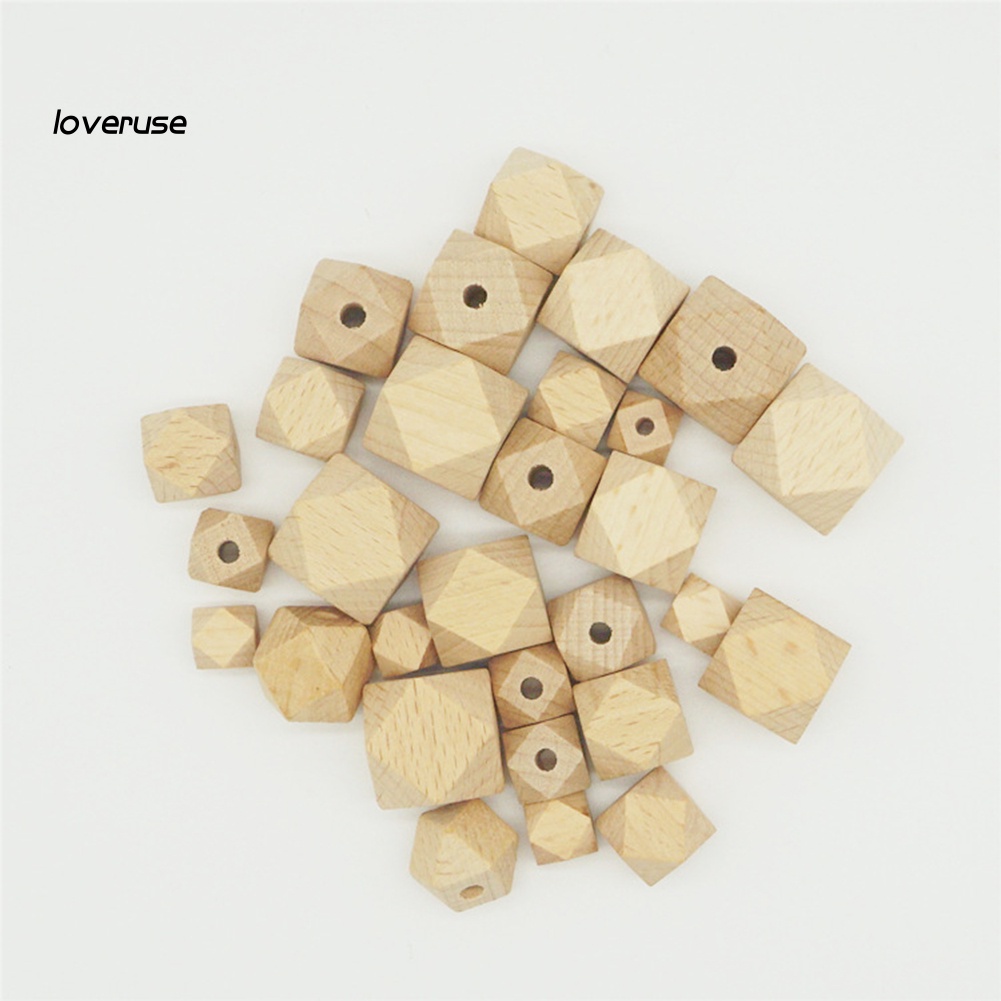 Set 10 Hạt Gỗ Lục Giác Tự Vẽ Vòng Cổ