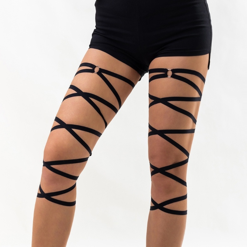 Yoi Đai Đeo Cơ Thể Dạng Chuỗi Xích Chéo Ngực Rỗng Phong Cách Gothic Goth Halloween Rave Mặc Với Vòng Chữ O C