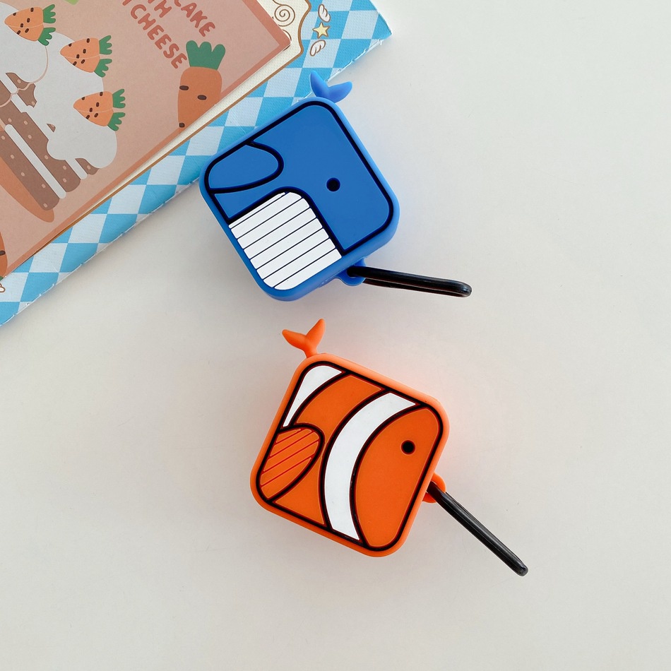 Vỏ Bảo Vệ Hộp Sạc Tai Nghe Bluetooth Samsung Galaxy buds live / buds 2 2pro / buds pro Bằng Silicon Hình Cá Vui Nhộn