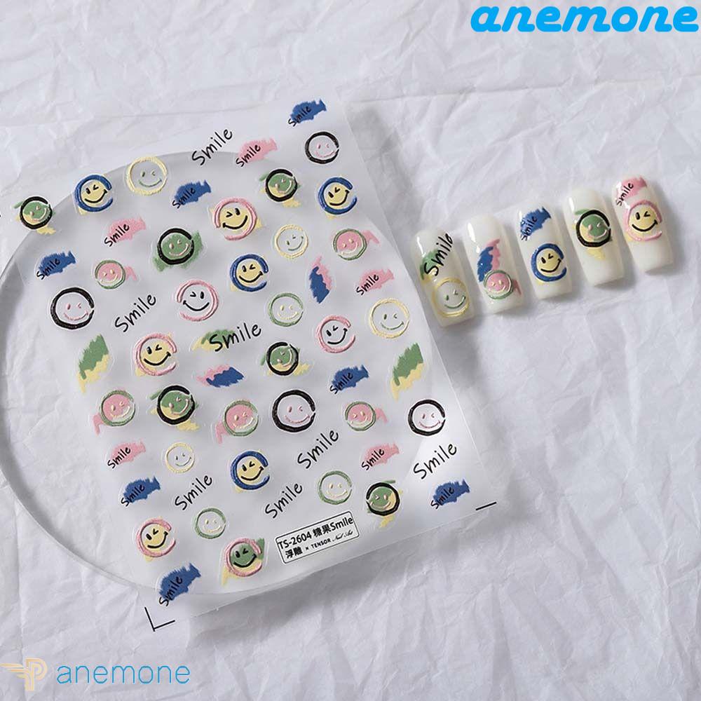 Hình Dán Móng Tay Tự Dính Họa Tiết Hoạt Hình Kitty / Dâu Tây / Đào /