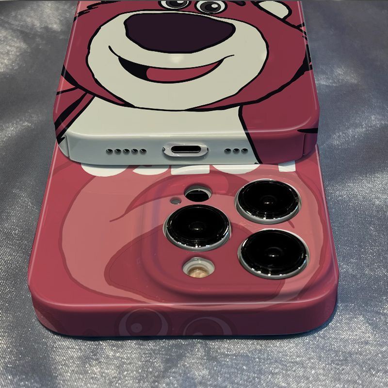 Ốp Điện Thoại Siêu Mỏng In Hình Gấu Dâu Tây Cho Iphone X XS11 12 13Promax XR / 14 / A2AV